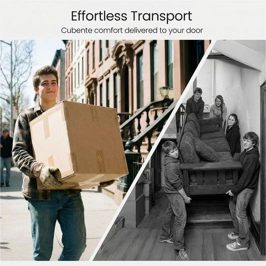 Tri-Folding Queen Futon Sofa Bed, Convertible 5" High-Density Foam Mattress, Foldable with Removable Armrests & Washable Cover, Small Couch Bed, Grey